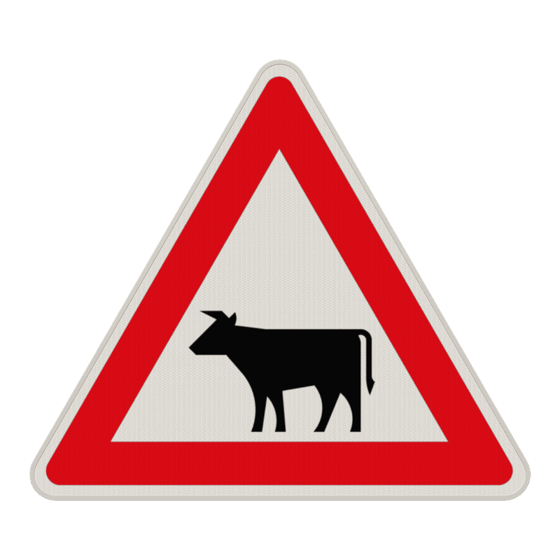 Verkehrszeichen 101-12 - Viehtrieb, rechts
