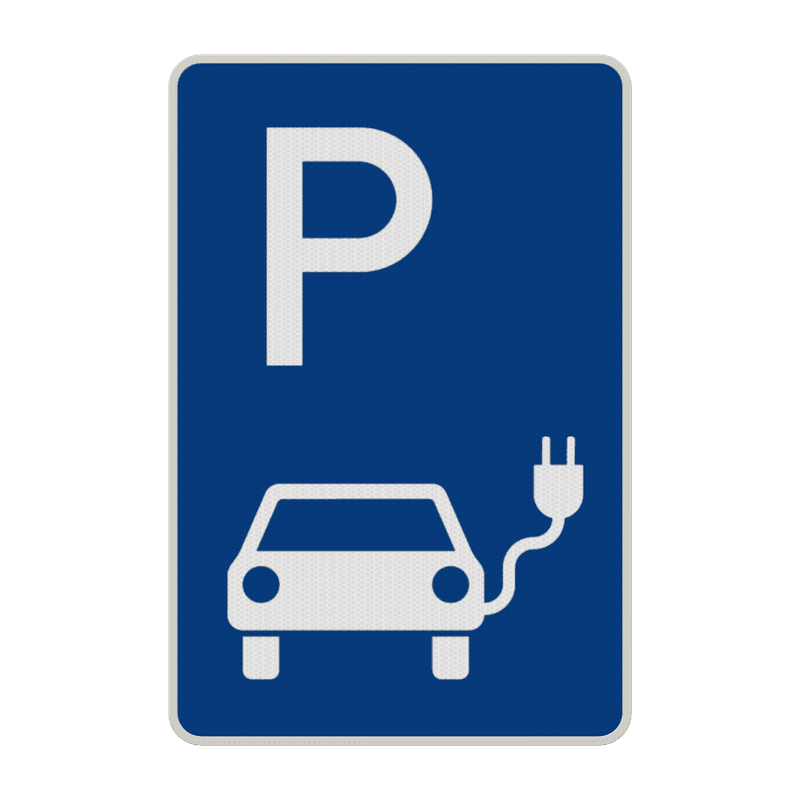 Parkschilder Parkplatz nur für Elektrofahrzeuge - reflektierend