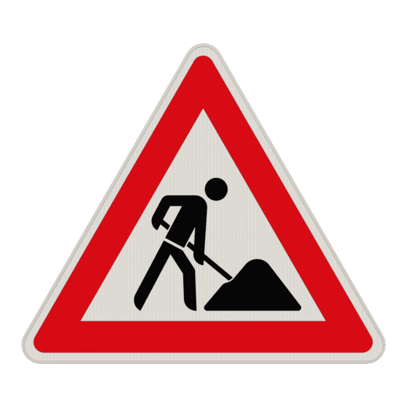Verkehrszeichen 123 - Arbeitsstelle / Baustelle