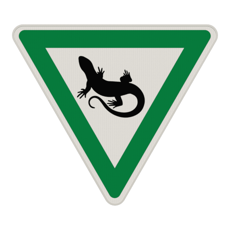 Tier- und Naturschutzschild - Zauneidechsen, Biotop