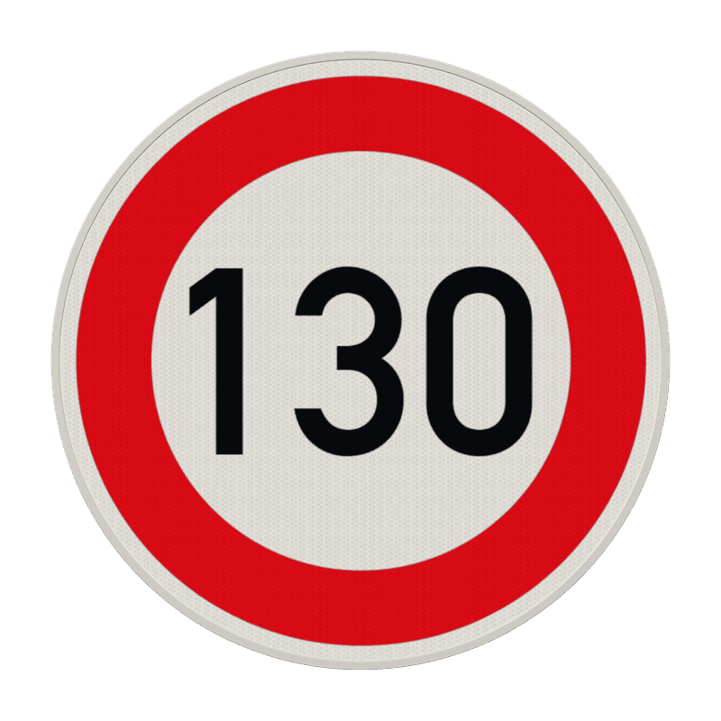 Verkehrszeichen 274-130 - Zulässige Höchstgeschwindigkeit 130 km/h