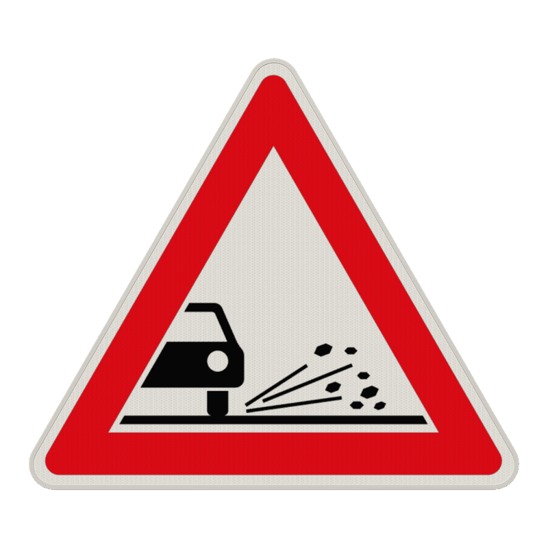Verkehrszeichen 101-52 - Splitt, Schotter