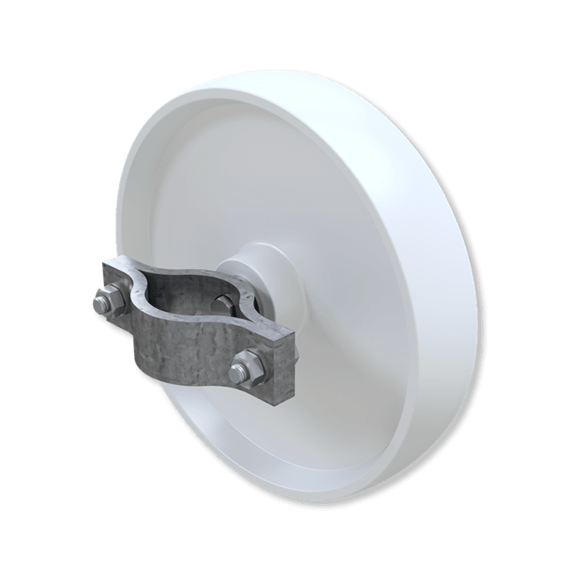 Roue Ø200mm pour clôture de chantier – Transformation en portail