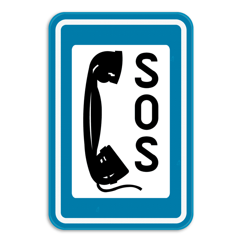 Verkeersbord SB250 F62 - Noodtelefoon