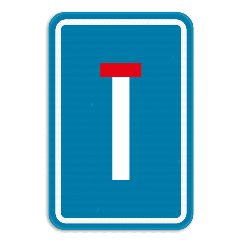 Verkeersbord SB250 F45 - Doodlopende weg