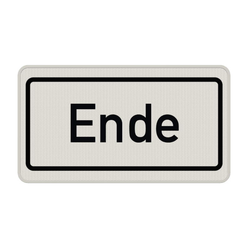 Verkehrszeichen 1012-31 - Ende