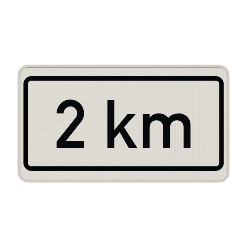 Verkehrszeichen 1004-35 - Nach ... km (kilometer)