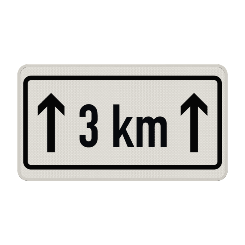 Verkehrszeichen 1001-31 - Auf ... km (kilometer)