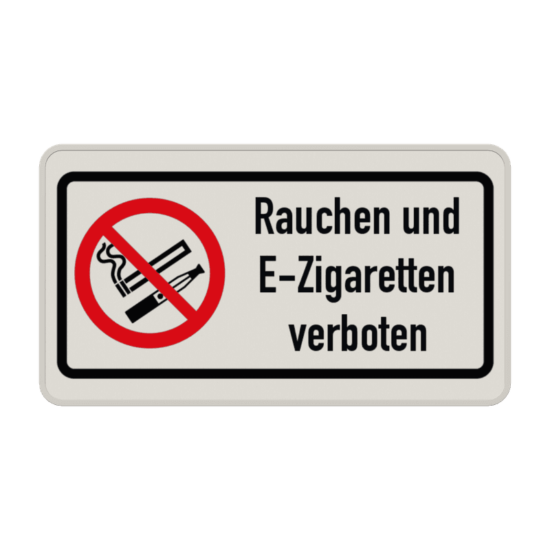 Verbotsschilder - Rauchen und E-Zigaretten verboten