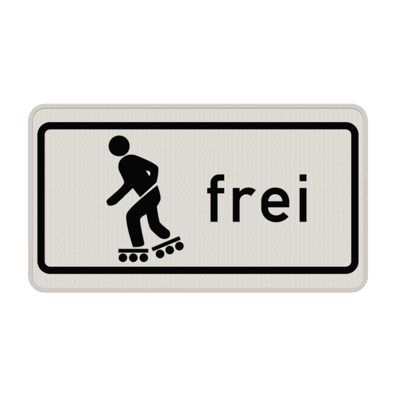 Verkehrszeichen 1020-13 - Inline-Skaten und Rollschuhfahren frei