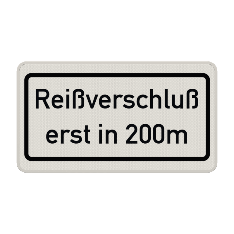 Verkehrszeichen 1005-30 - Reißverschluß erst in ... m (meter)