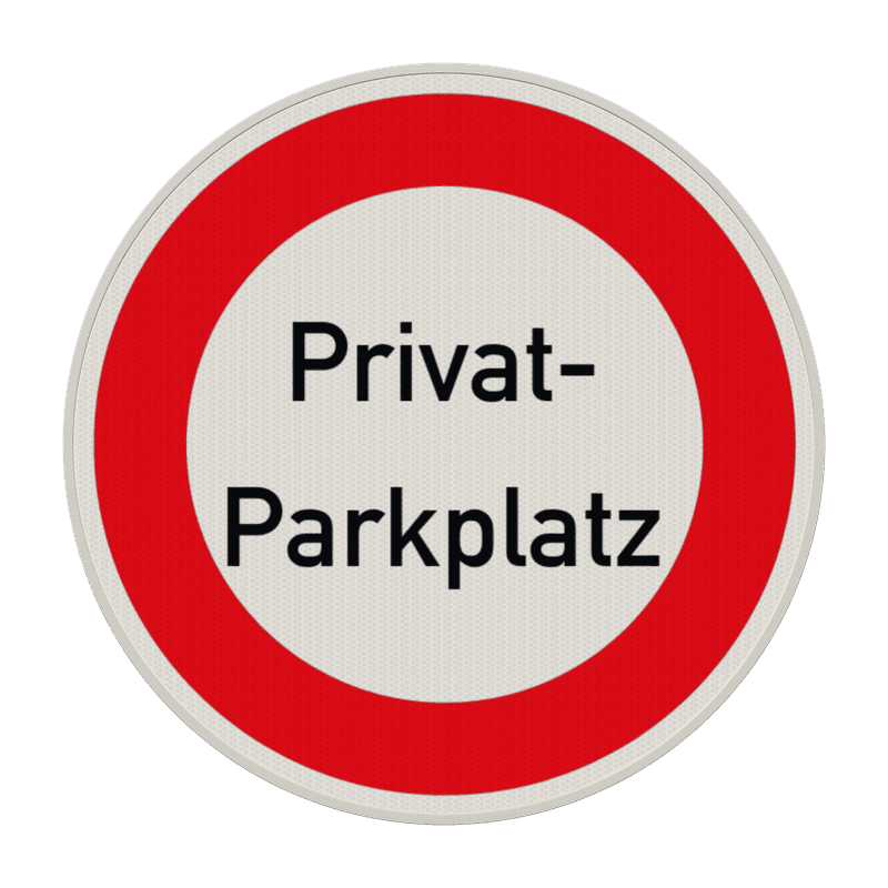 Verbotsschild - Privat-Parkplatz