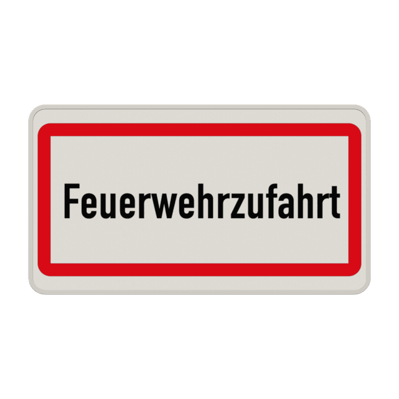 Feuerwehrschilder - Feuerwehrzufahrt nach DIN 4066