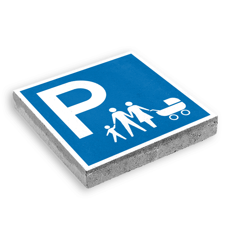 Parkeertegel 300x300mm - Aanduiding parkeerplaats gezinnen
