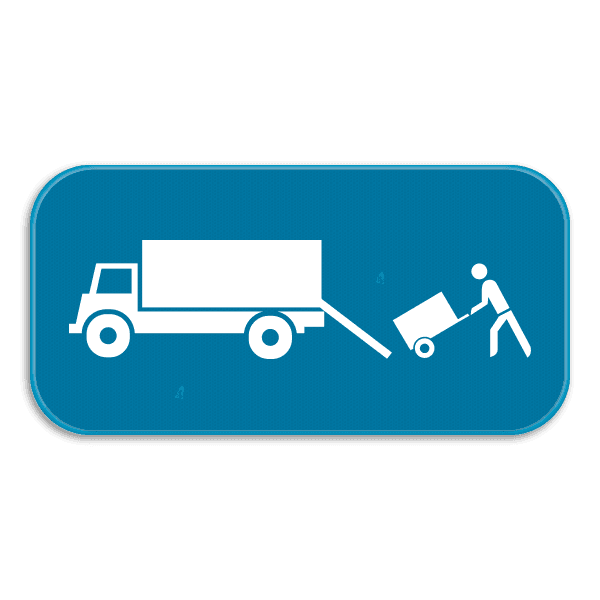 Verkeersbord SB250 G type IV onderbord - Enkel laden & lossen - 400x200mm