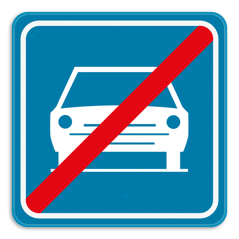 Verkeersbord SB250 F11 - Einde autoweg