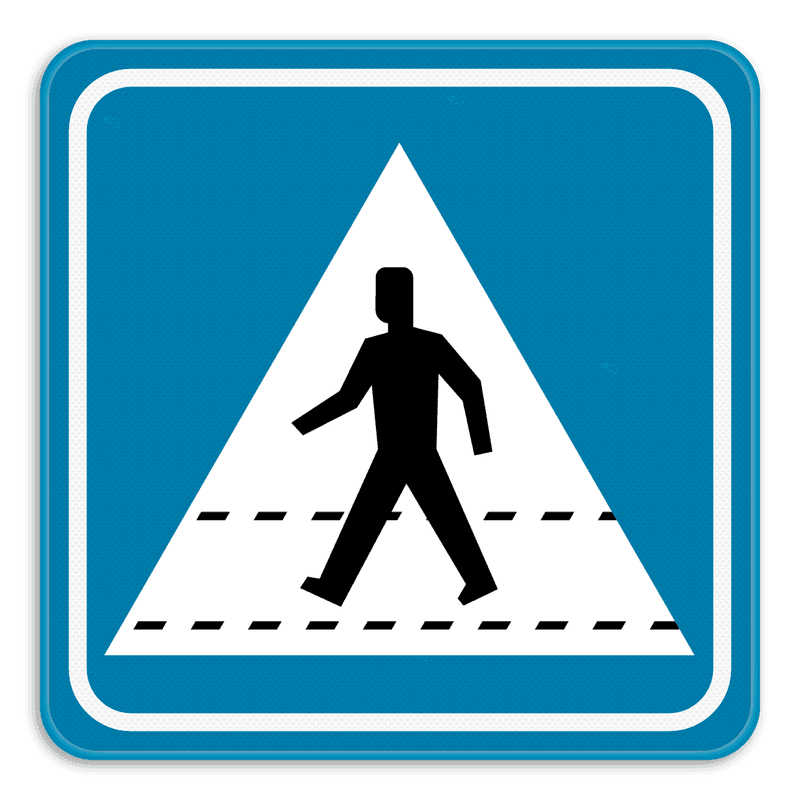 Verkeersbord SB250 F49 - Oversteekplaats voetgangers
