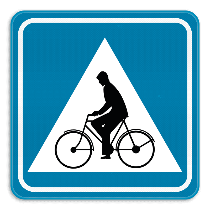 Verkeersbord SB250 F50 - Oversteekplaats fietsers
