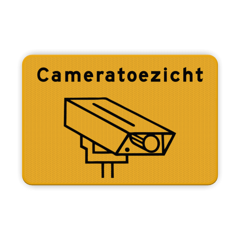 Informatiebord geel/zwart cameratoezicht - BP04