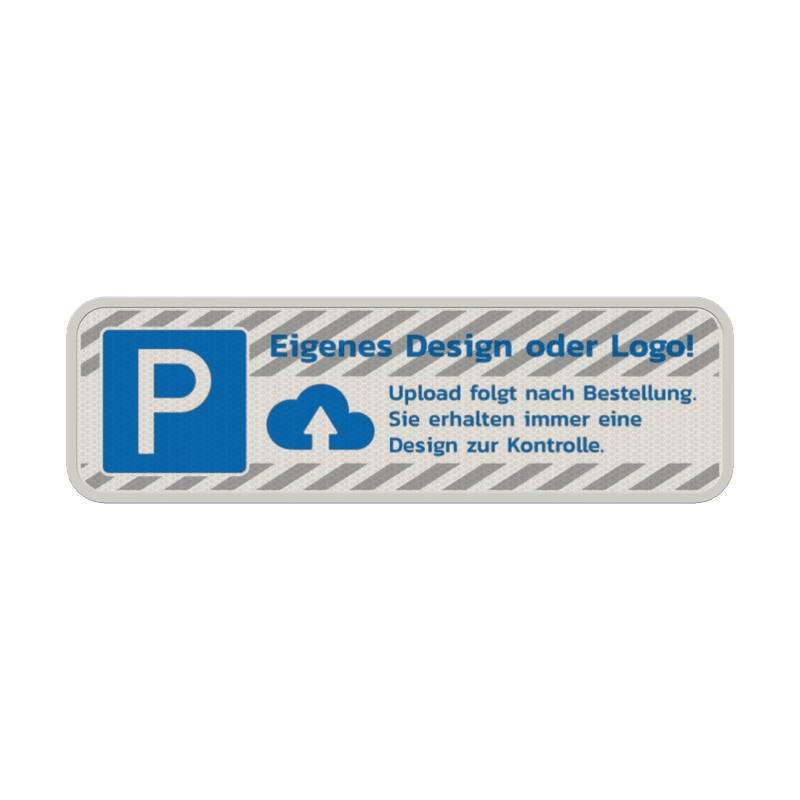 Parkplatzschilder mit logo - reflektierend