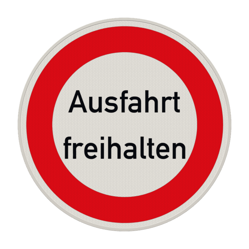 Verbotsschild - Ausfahrt freihalten - reflektierend