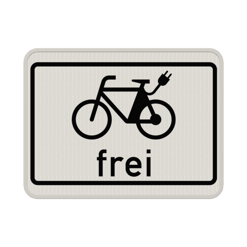 Verkehrszeichen 1022-13 - E-Bikes frei