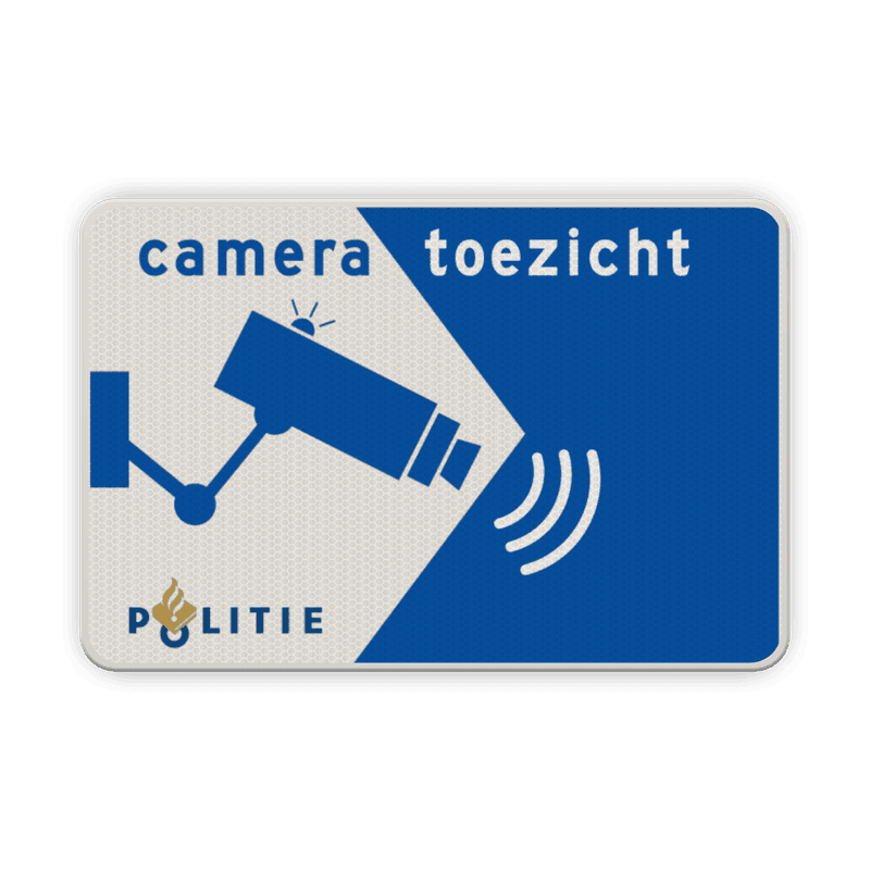 Verkeersbord cameratoezicht politie - reflecterend