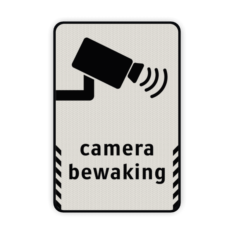 Standaard verkeersbord met camerabewaking