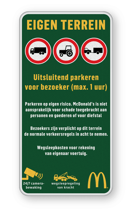 Informatiebord 1-2 McDonald's - Eigen Terrein