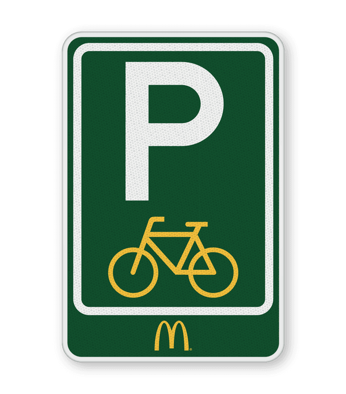 Informatiebord 2-3 McDonald's - Parkeerplaats fietsen