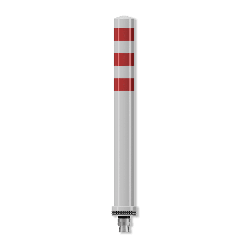 Pole Cone Traffic NS amovible Ø80mm – blanc/rouge – 1000mm