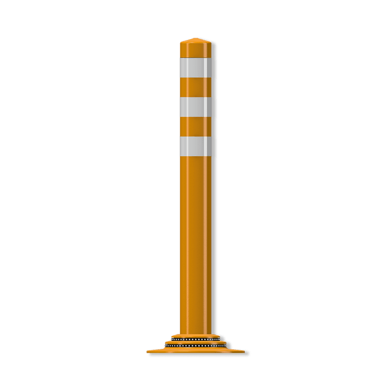 Pole Cone Traffic NF fixe Ø80mm – orange/blanc – 800 ou 1000mm
