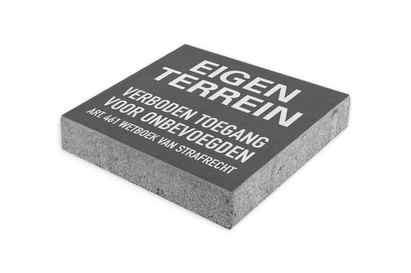 Stoeptegel eigen terrein - 300x300mm met facetrand