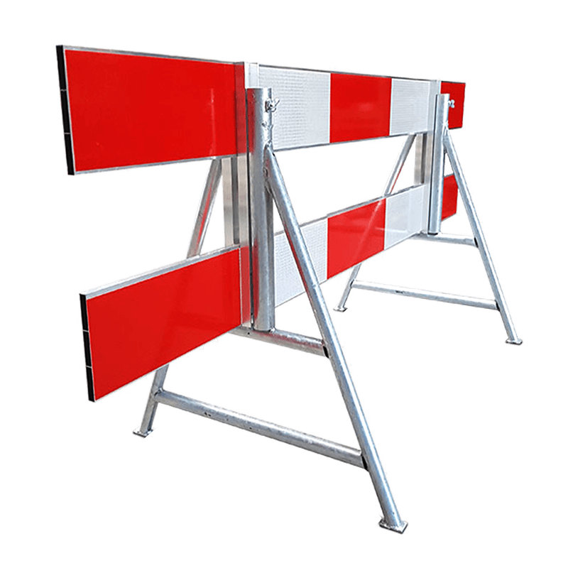 Afzethek aluminium 250cm rood wit reflecterend