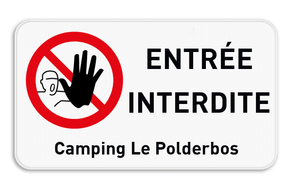 Panneau touristique - Pictogramme + texte + texte inférieur