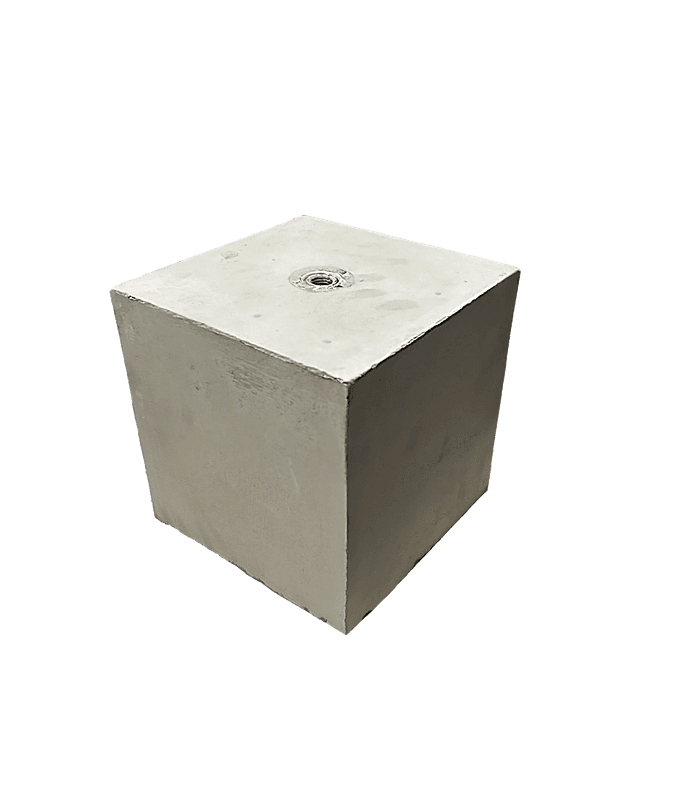 Betonpoer met M16 schroefdraad - 20x20x20cm