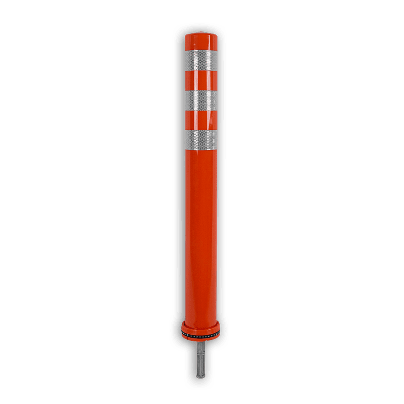 Pole Cone Traffic afzetpaal - vast (NSE) - oranje/wit
