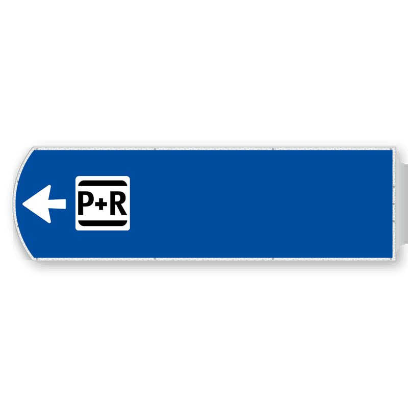 Handwegwijzer groot linkswijzend met BW-pictogram 1623x481mm