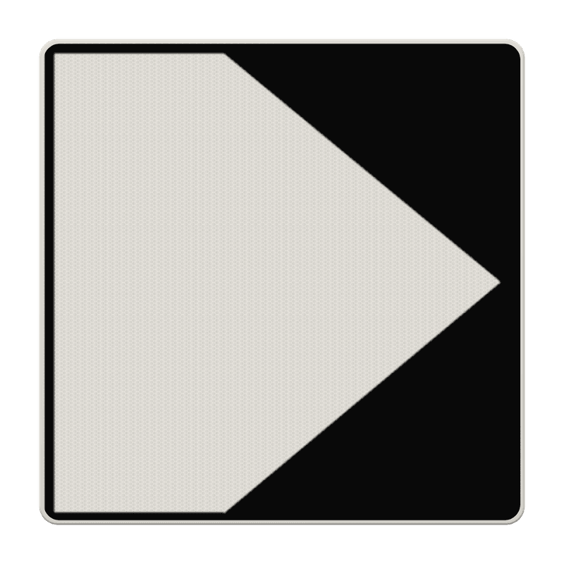 Scheepvaartbord BPR F.2a rechts - Richtingaanduiding met zijborden
