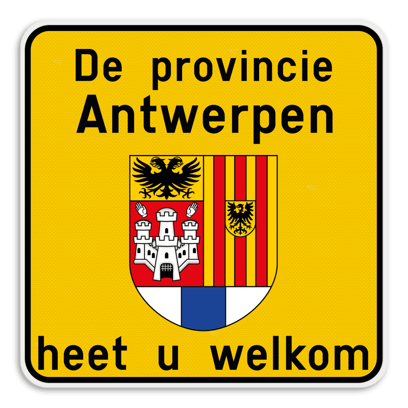 Verkeersbord SB250 Provinciebord - provincienaam en wapenschild