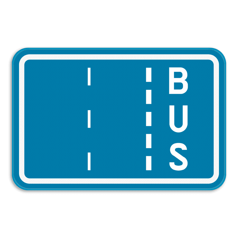 Verkeersbord SB250 F17 - Aanduiding busbaan