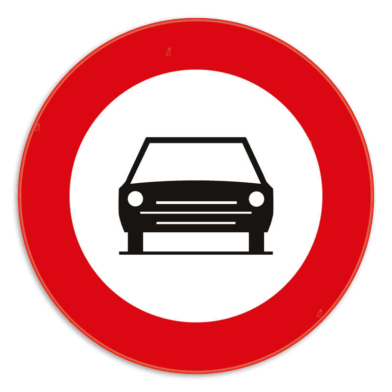 Panneau SB250 - C5 - Accès interdit aux conducteurs de véhicules à moteur