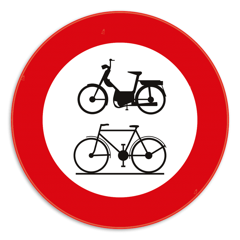 Panneau SB250 - C9 - C11 - Accès interdit aux conducteurs de cyclomoteurs et de bicyclettes