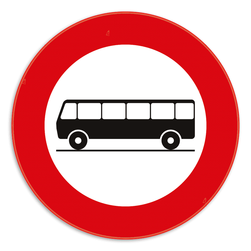 Panneau SB250 - C22 - Accès interdit aux conducteurs d'autocars