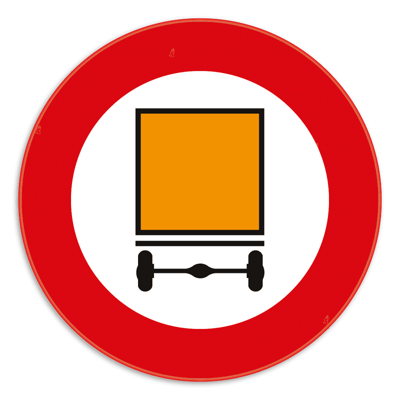 Verkeersbord SB250 C24a - Verboden toegang voor bestuurders van voertuigen die gevaarlijke goederen vervoeren