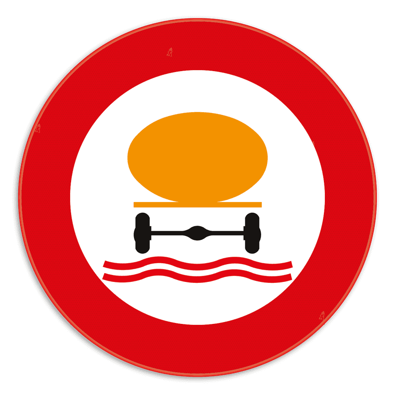 Verkeersbord SB250 C24c -Verboden toegang voor bestuurders van voertuigen die gevaarlijke verontreinigende stoffen vervoeren