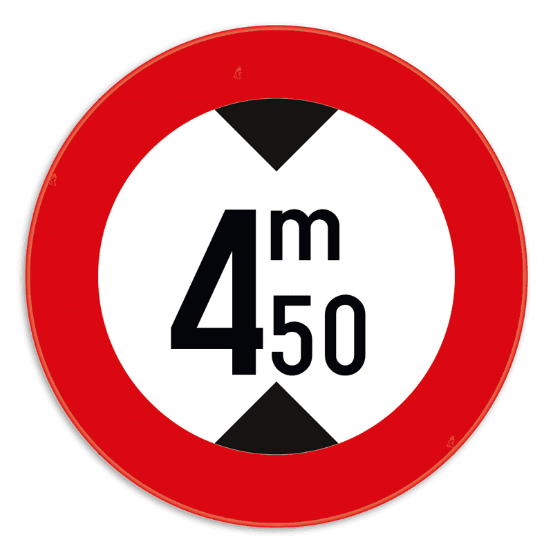 Verkeersbord SB250 C29 - Verboden voor voertuigen hoger dan het aangeduide