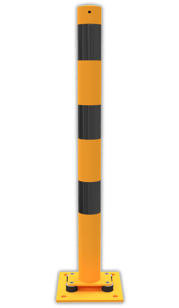 Poteau de protection flexible Ø76 mm jaune/noir