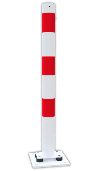 Rampaal Kantelbaar - Ø76mm - Wit/rood