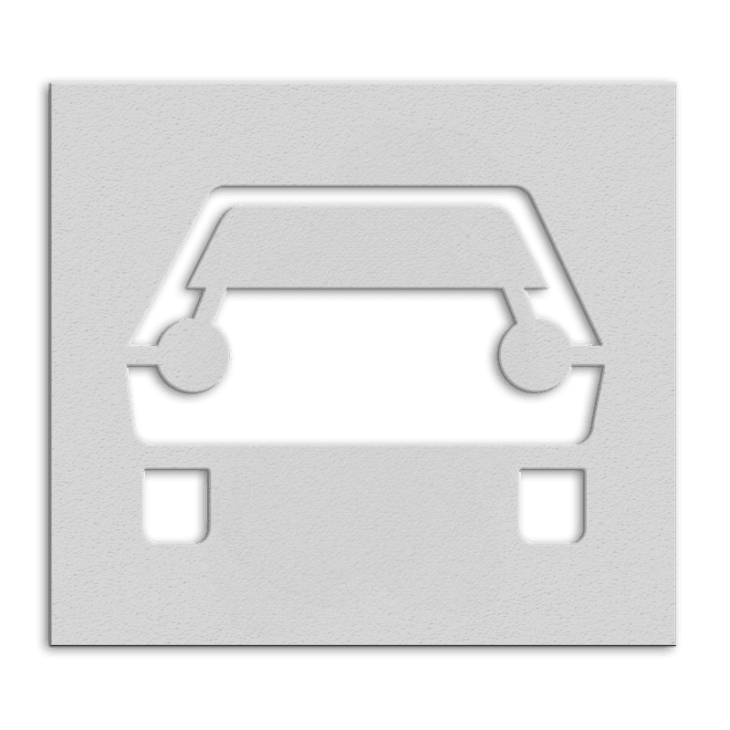 Wegmarkering spuitmal PVC (5mm) - Sjabloon auto